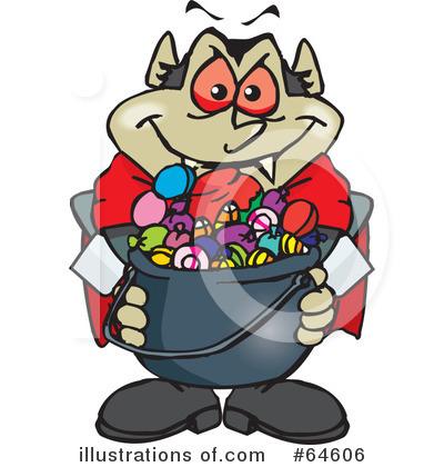 Royalty-Free (RF) Trick Or Treating Clipart Illustration by Dennis Holmes Designs - Stock Sample #64606