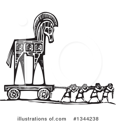 Royalty-Free (RF) Trojan Horse Clipart Illustration by xunantunich - Stock Sample #1344238