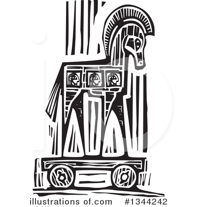 Royalty-Free (RF) Trojan Horse Clipart Illustration by xunantunich - Stock Sample #1344242