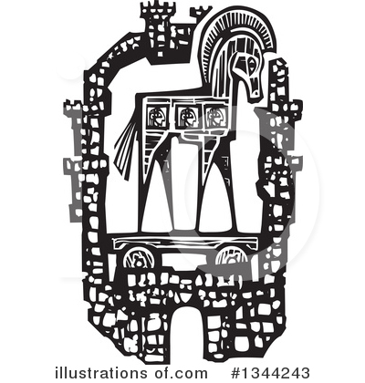 Royalty-Free (RF) Trojan Horse Clipart Illustration by xunantunich - Stock Sample #1344243