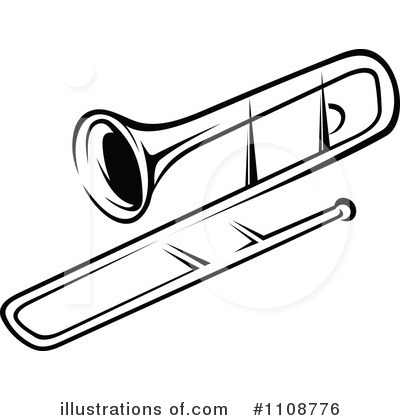 Trombone Clipart #1108776 by Vector Tradition SM