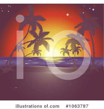 Royalty-Free (RF) Tropical Beach Clipart Illustration by AtStockIllustration - Stock Sample #1063787