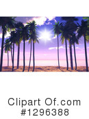 Tropical Beach Clipart #1296388 by KJ Pargeter