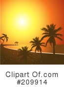Tropical Beach Clipart #209914 by elaineitalia