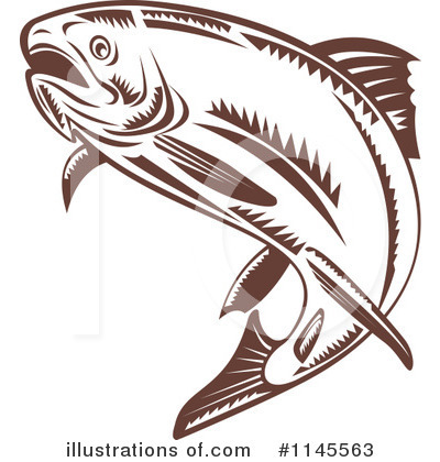 Royalty-Free (RF) Trout Clipart Illustration by patrimonio - Stock Sample #1145563
