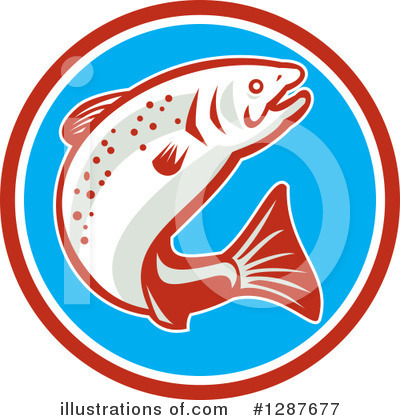 Royalty-Free (RF) Trout Clipart Illustration by patrimonio - Stock Sample #1287677