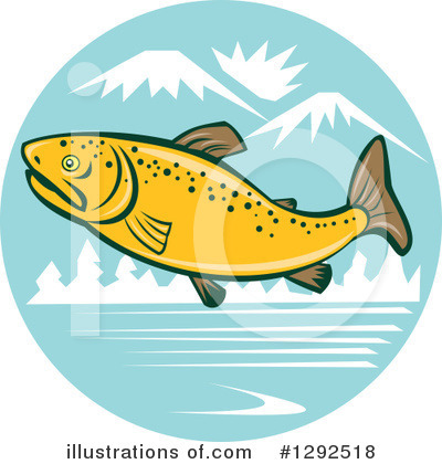 Royalty-Free (RF) Trout Clipart Illustration by patrimonio - Stock Sample #1292518
