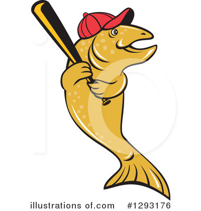 Royalty-Free (RF) Trout Clipart Illustration by patrimonio - Stock Sample #1293176