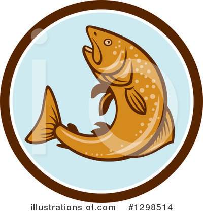 Royalty-Free (RF) Trout Clipart Illustration by patrimonio - Stock Sample #1298514