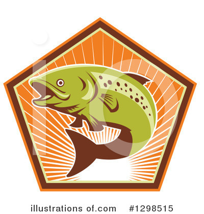 Royalty-Free (RF) Trout Clipart Illustration by patrimonio - Stock Sample #1298515