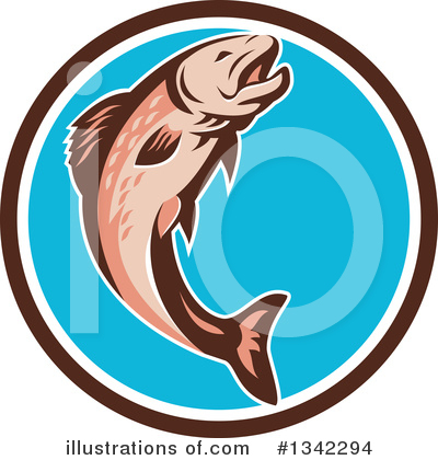 Royalty-Free (RF) Trout Clipart Illustration by patrimonio - Stock Sample #1342294