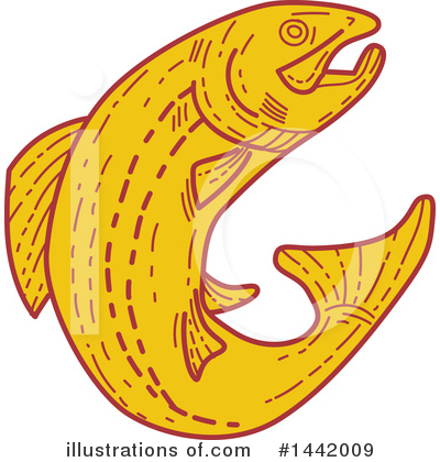 Royalty-Free (RF) Trout Clipart Illustration by patrimonio - Stock Sample #1442009