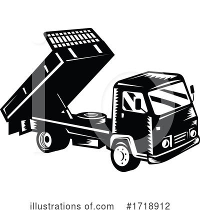 Dump Truck Clipart #1718912 by patrimonio