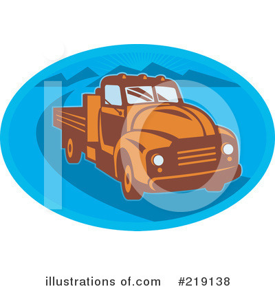 Royalty-Free (RF) Truck Clipart Illustration by patrimonio - Stock Sample #219138