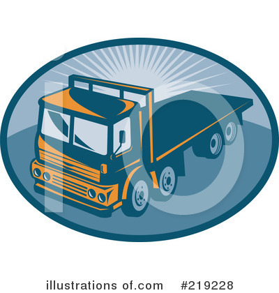 Royalty-Free (RF) Truck Clipart Illustration by patrimonio - Stock Sample #219228