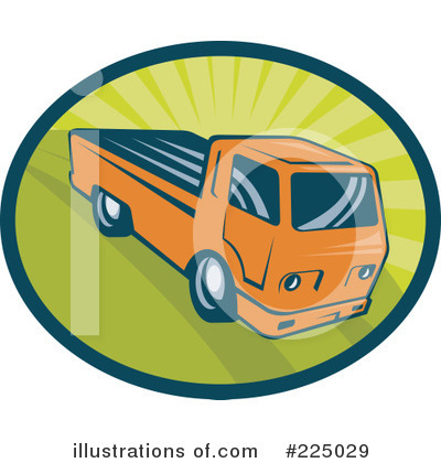 Royalty-Free (RF) Truck Clipart Illustration by patrimonio - Stock Sample #225029