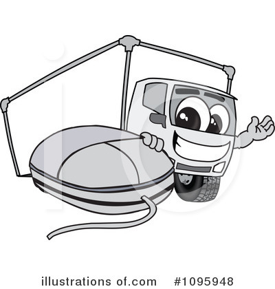 Royalty-Free (RF) Truck Mascot Clipart Illustration by Mascot Junction - Stock Sample #1095948