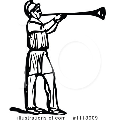 Royalty-Free (RF) Trumpet Clipart Illustration by Prawny Vintage - Stock Sample #1113909