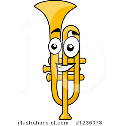 Royalty-Free (RF) Trumpet Clipart Illustration by Vector Tradition SM - Stock Sample #1236973