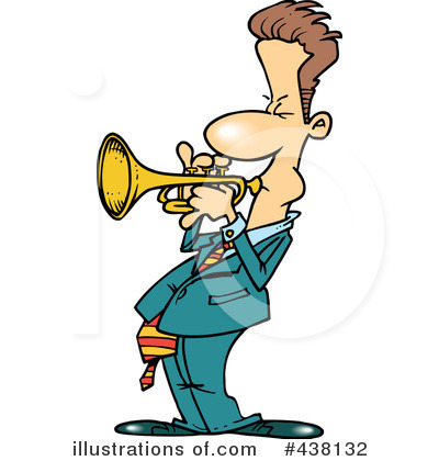 Royalty-Free (RF) Trumpet Clipart Illustration by toonaday - Stock Sample #438132