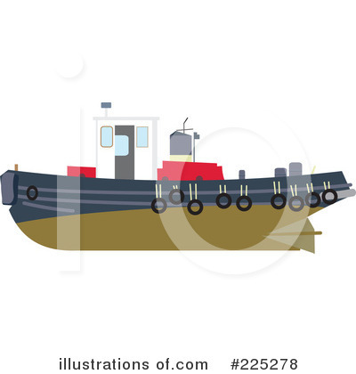 Royalty-Free (RF) Tug Boat Clipart Illustration by Prawny - Stock Sample #225278