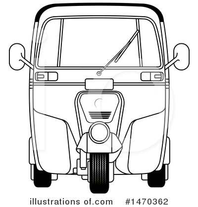 Royalty-Free (RF) Tuk Tuk Clipart Illustration by Lal Perera - Stock Sample #1470362