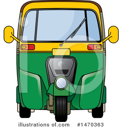 Rickshaw Clipart #1470363 by Lal Perera
