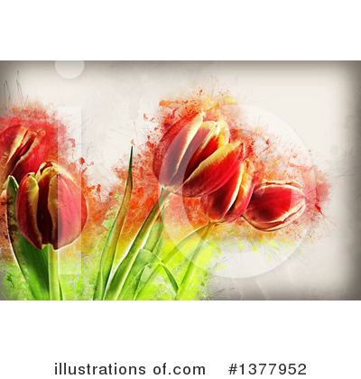 Royalty-Free (RF) Tulips Clipart Illustration by KJ Pargeter - Stock Sample #1377952