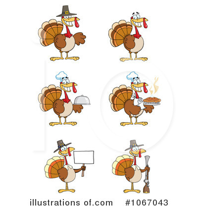 Royalty-Free (RF) Turkey Bird Clipart Illustration by Hit Toon - Stock Sample #1067043
