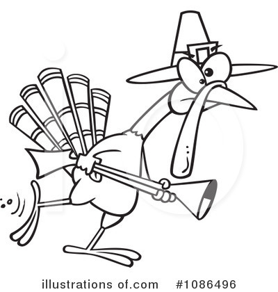Royalty-Free (RF) Turkey Bird Clipart Illustration by toonaday - Stock Sample #1086496