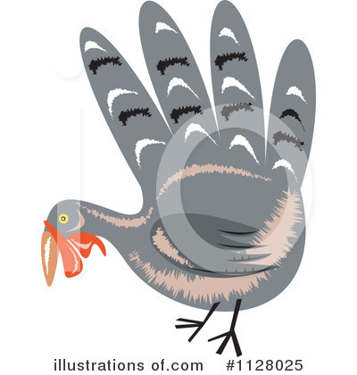 Royalty-Free (RF) Turkey Bird Clipart Illustration by patrimonio - Stock Sample #1128025