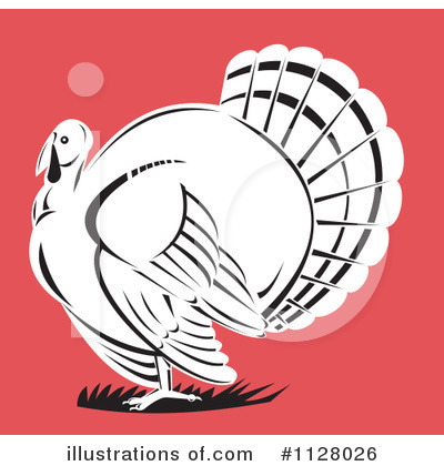Royalty-Free (RF) Turkey Bird Clipart Illustration by patrimonio - Stock Sample #1128026