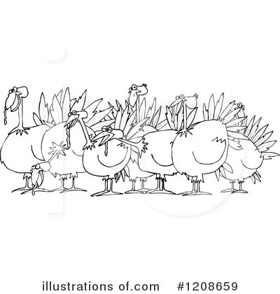 Royalty-Free (RF) Turkey Bird Clipart Illustration by djart - Stock Sample #1208659