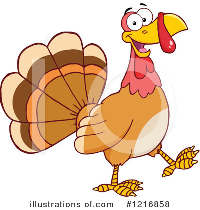 Thanksgiving Turkey Clipart #1216858 by Hit Toon