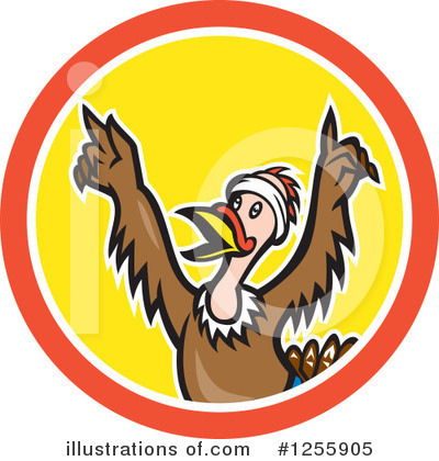 Royalty-Free (RF) Turkey Bird Clipart Illustration by patrimonio - Stock Sample #1255905