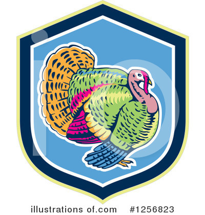 Royalty-Free (RF) Turkey Bird Clipart Illustration by patrimonio - Stock Sample #1256823