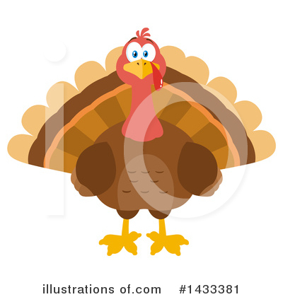 Thanksgiving Turkey Clipart #1433381 by Hit Toon