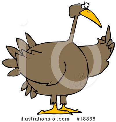 Royalty-Free (RF) Turkey Bird Clipart Illustration by djart - Stock Sample #18868