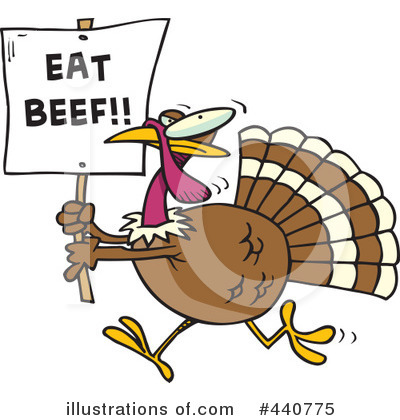 Royalty-Free (RF) Turkey Bird Clipart Illustration by toonaday - Stock Sample #440775