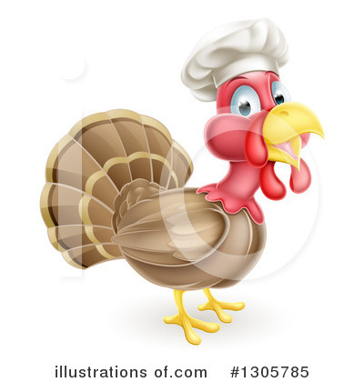 Royalty-Free (RF) Turkey Clipart Illustration by AtStockIllustration - Stock Sample #1305785
