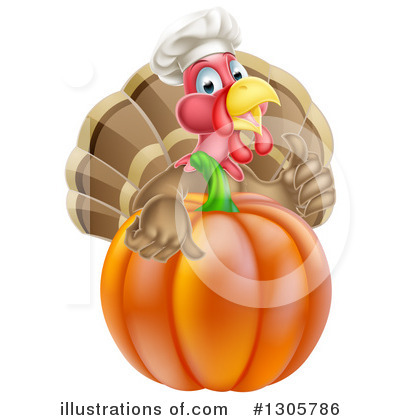 Royalty-Free (RF) Turkey Clipart Illustration by AtStockIllustration - Stock Sample #1305786