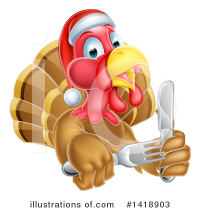 Royalty-Free (RF) Turkey Clipart Illustration by AtStockIllustration - Stock Sample #1418903