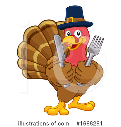 Royalty-Free (RF) Turkey Clipart Illustration by AtStockIllustration - Stock Sample #1668261