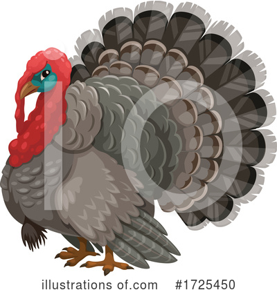 Turkey Bird Clipart #1725450 by Vector Tradition SM