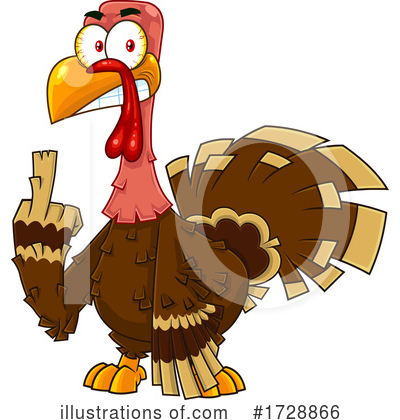 Royalty-Free (RF) Turkey Clipart Illustration by Hit Toon - Stock Sample #1728866