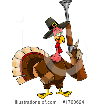 Thanksgiving Turkey Clipart #1760624 by Hit Toon