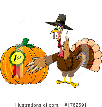 Thanksgiving Turkey Clipart #1762691 by Hit Toon