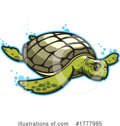 Sea Turtle Clipart #1777995 by Vector Tradition SM