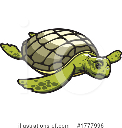 Sea Turtle Clipart #1777996 by Vector Tradition SM