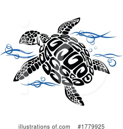 Sea Turtle Clipart #1779925 by Vector Tradition SM
